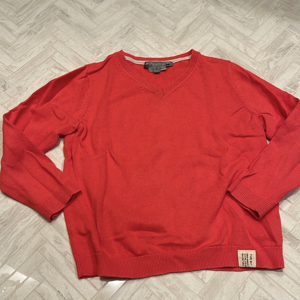 Bonpoint v neck sweater size 4